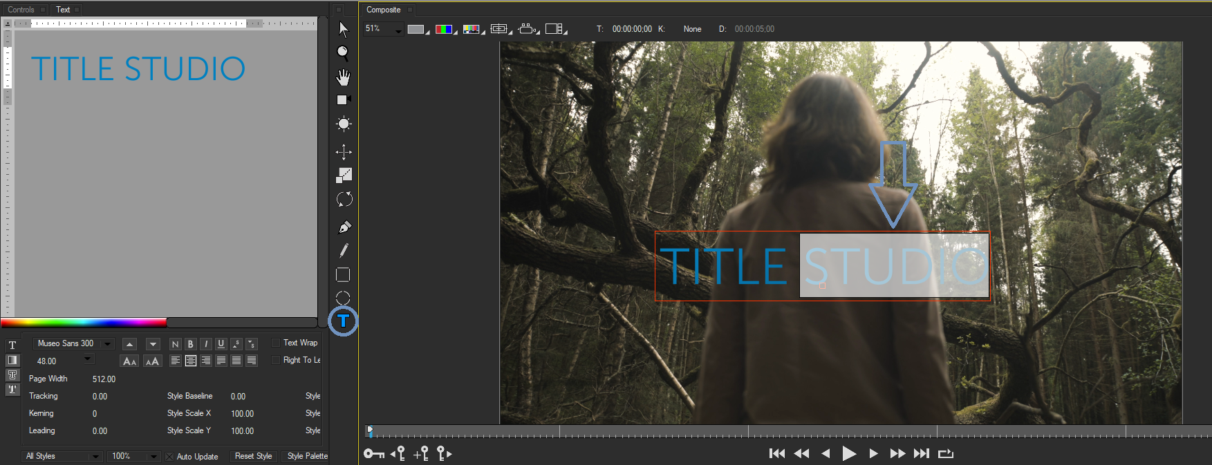 Title Studio- The Text Tool | Boris FX