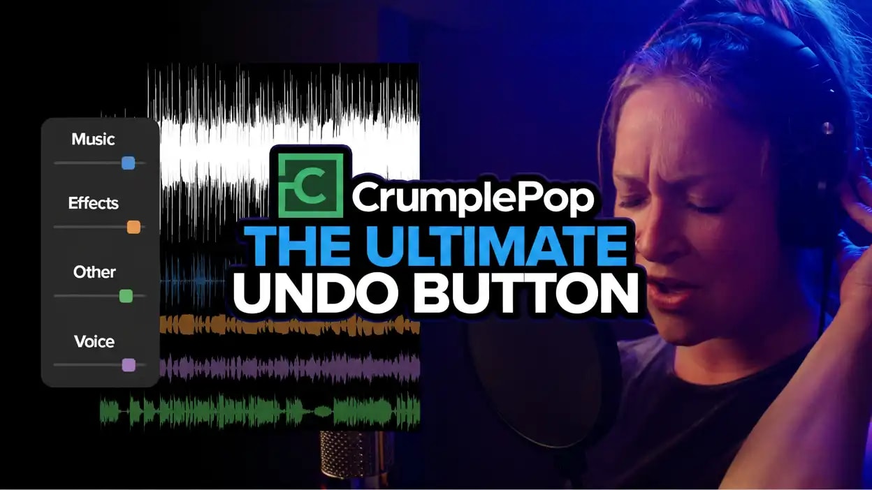 CrumplePop “The Ultimate Undo Button” promo shown in the Vegas Pro audio timeline