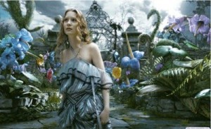 A scene from Alice in Wonderland
