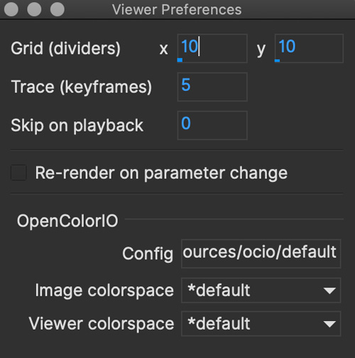 viewer preferences dialog