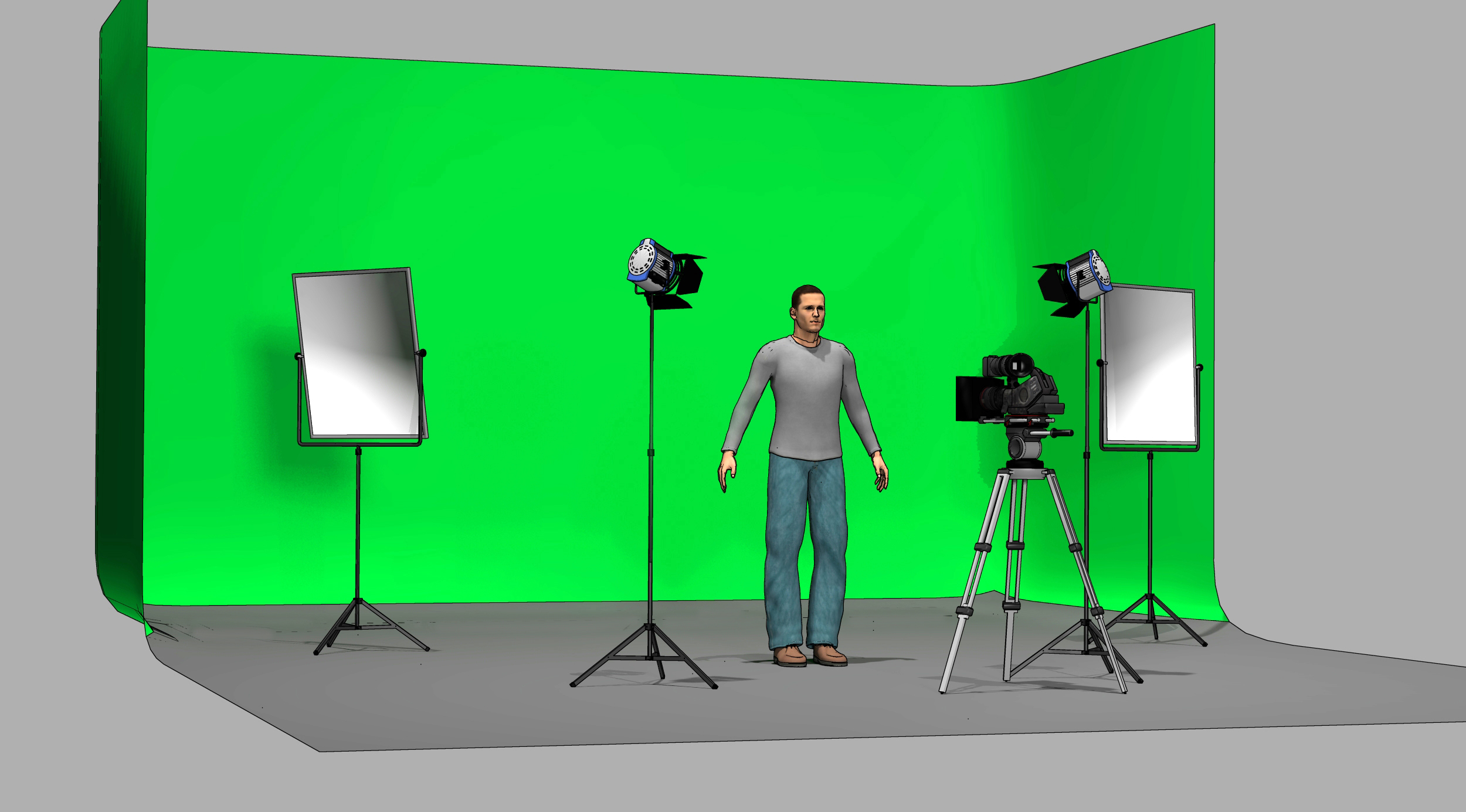 simple green screen set up