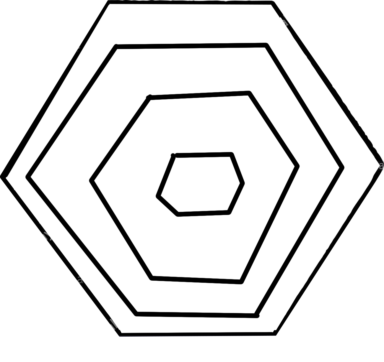 4 polyhedrons inside each other representing color spaces