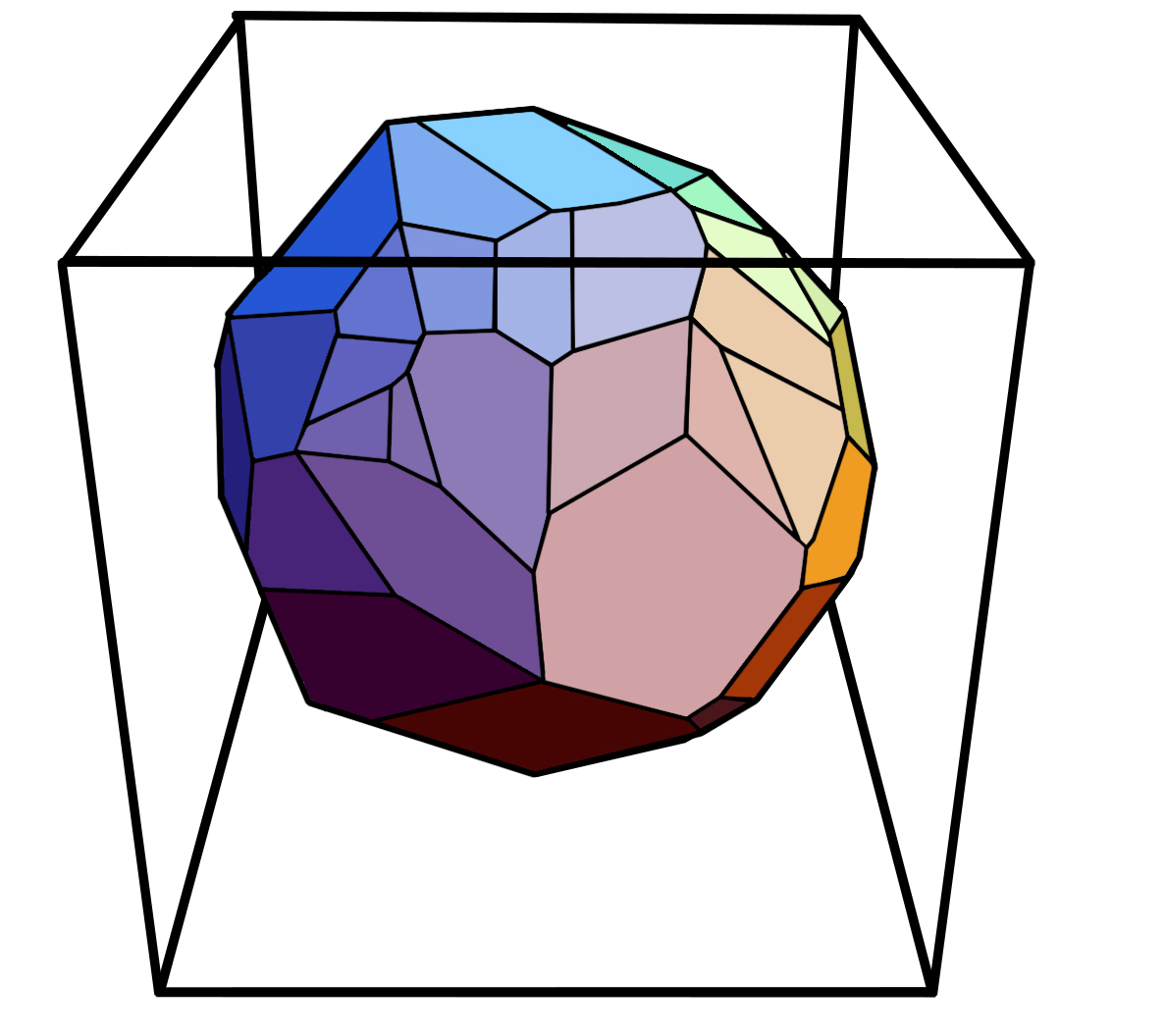 Polyhedron in a 3D cube