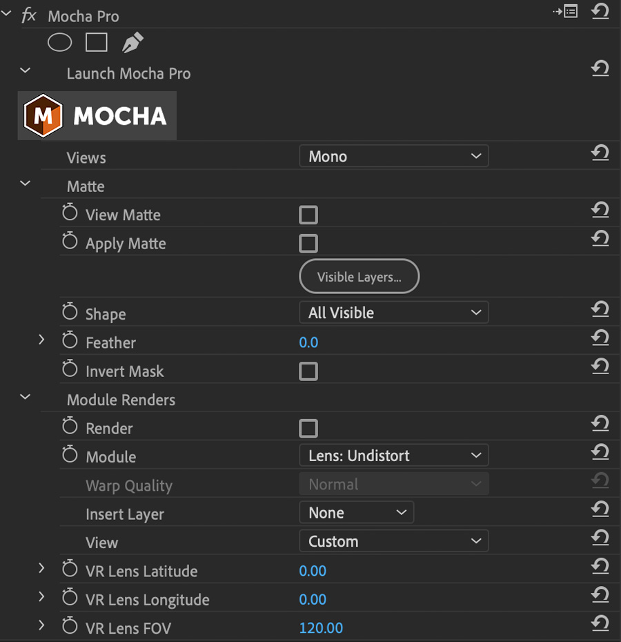 mochapro premiere plugin full interface