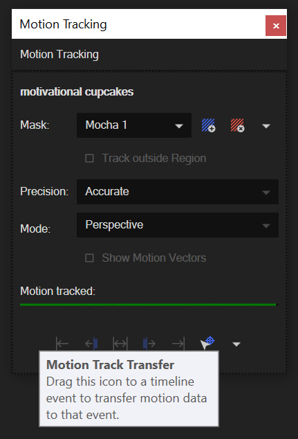 mocha vegas plugin tracking data motion transfer