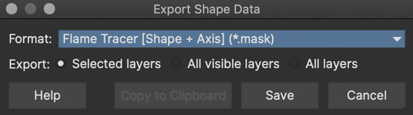 export flame gmask tracer
