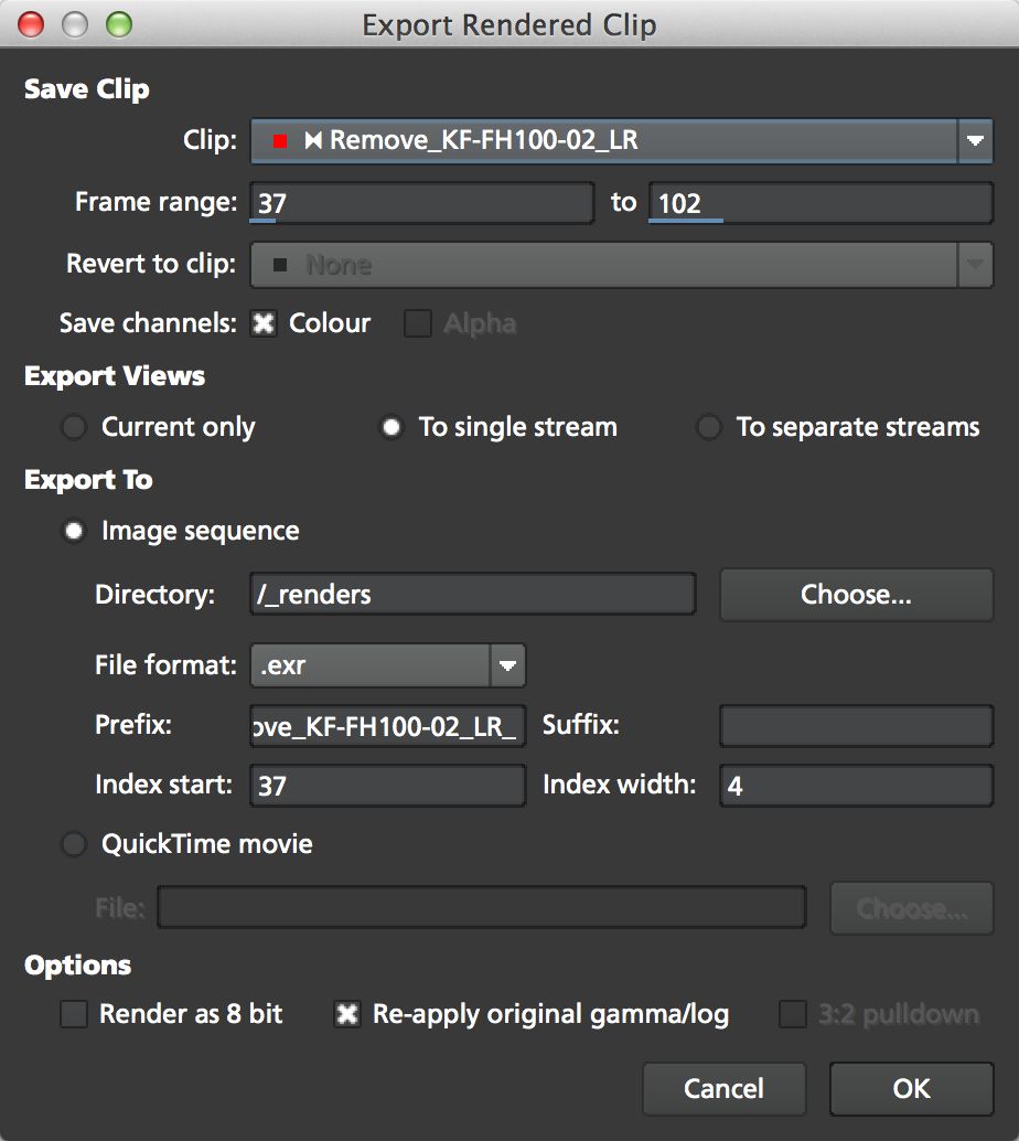 4.0.0 Export Rendered Clip