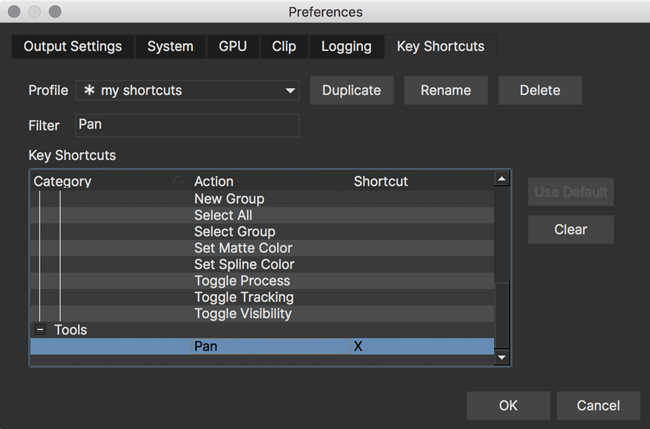 Key Shortcuts