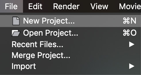 MENU NewProject 001