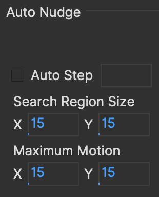 adjusttrack transform autonudge