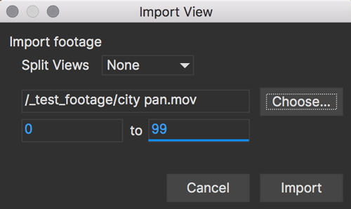 clip importfootagestream