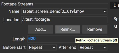 clip stream relinkbutton