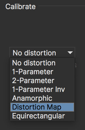 lens distortion map calibration