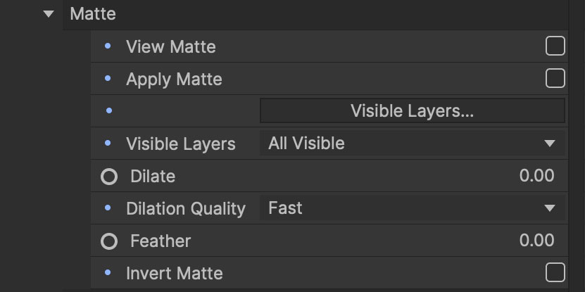mocha pro plugin matte section