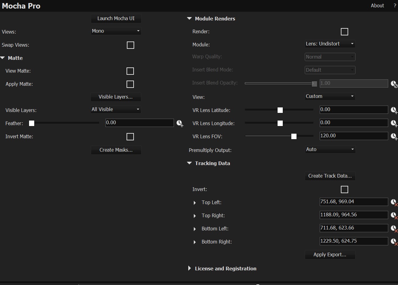 mochapro ofx vegas plugin full interface