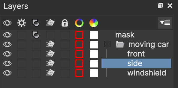 moving object layer controls