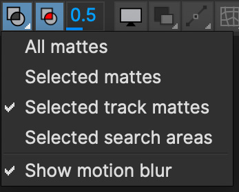 show layer mattes dropdown