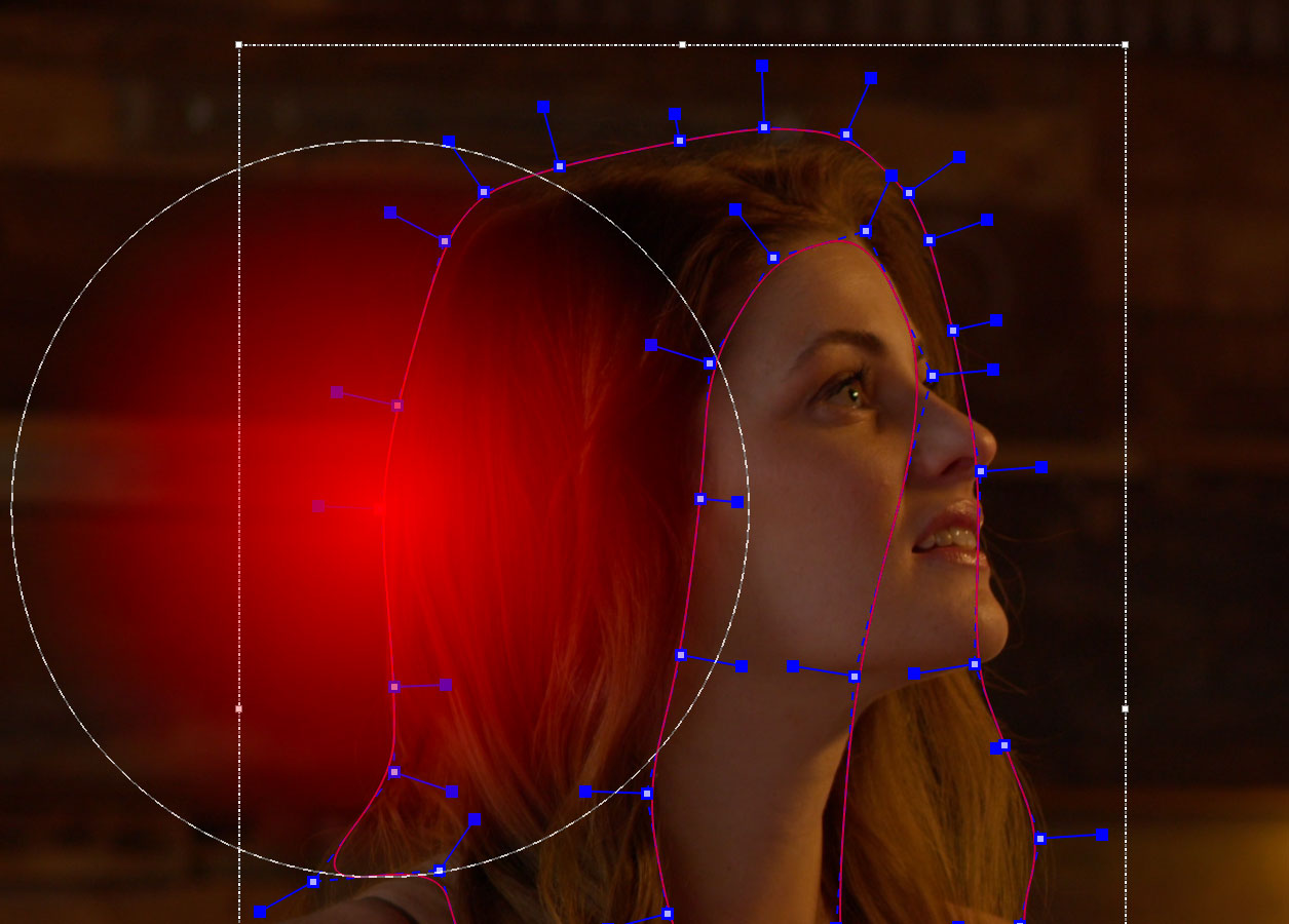 spline falloff radius circle