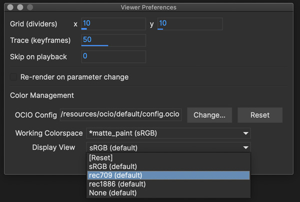 viewer preferences display view