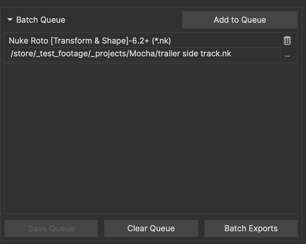 export dialog batch queue
