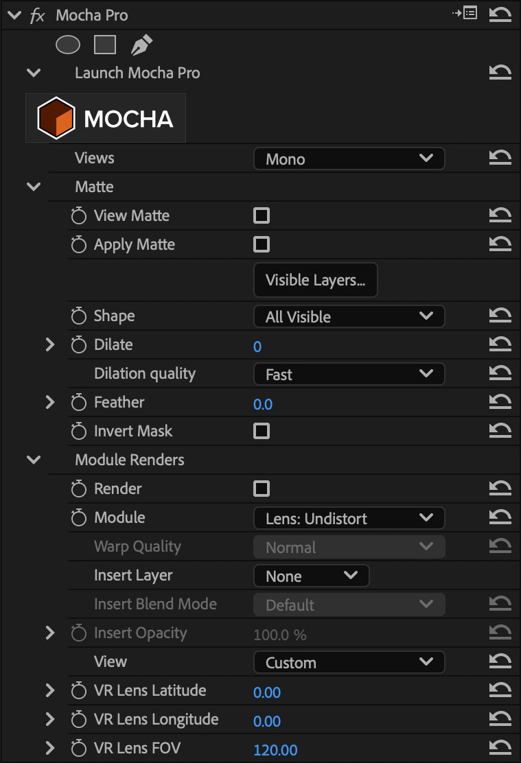 mochapro premiere plugin full interface