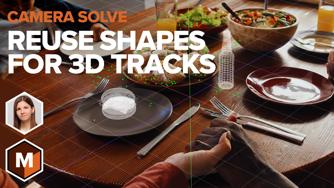 Mocha Pro: Reuse Shapes for 3D Trackers
