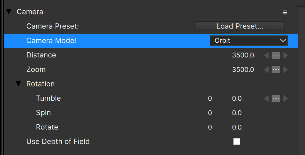3D Particles Camera Model Orbit