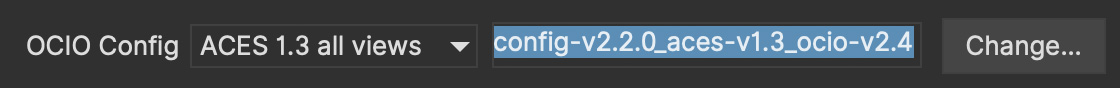 ocio change config