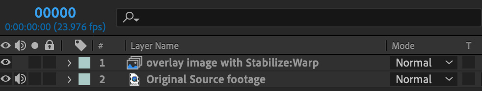 warp overlay layers aftereffects