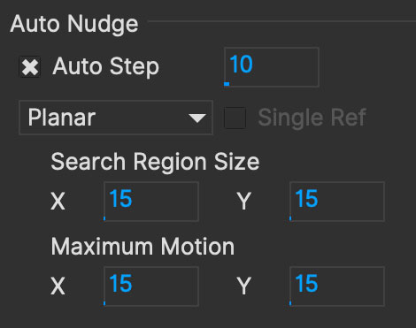 adjusttrack transform autonudge