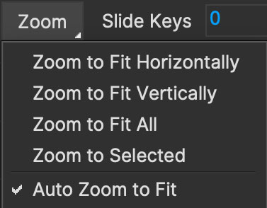 curve editor zoom