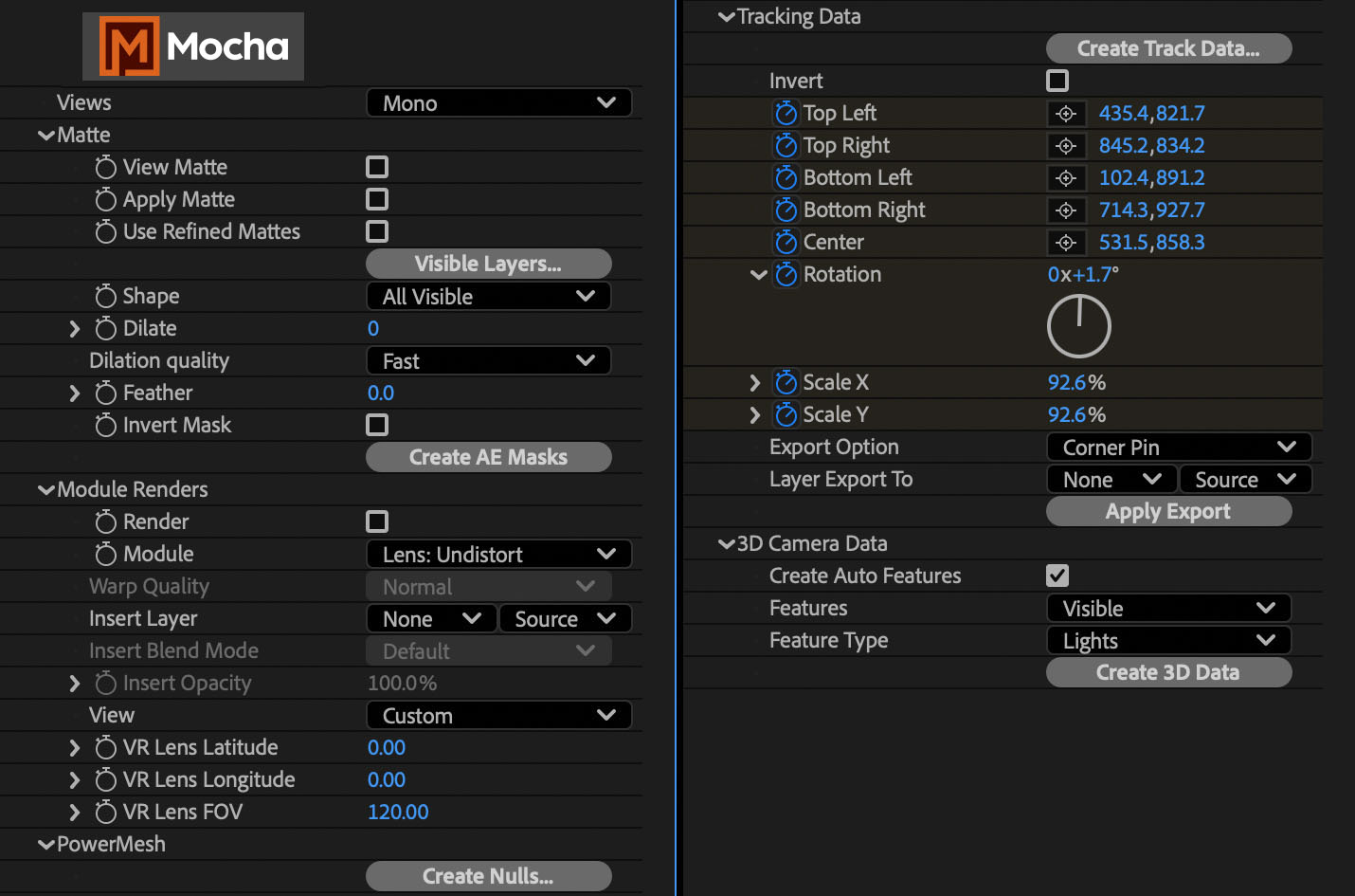 mochapro ae plugin full interface