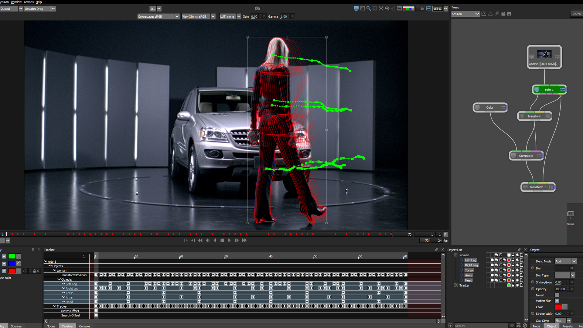 Silhouette rotoscoping interface