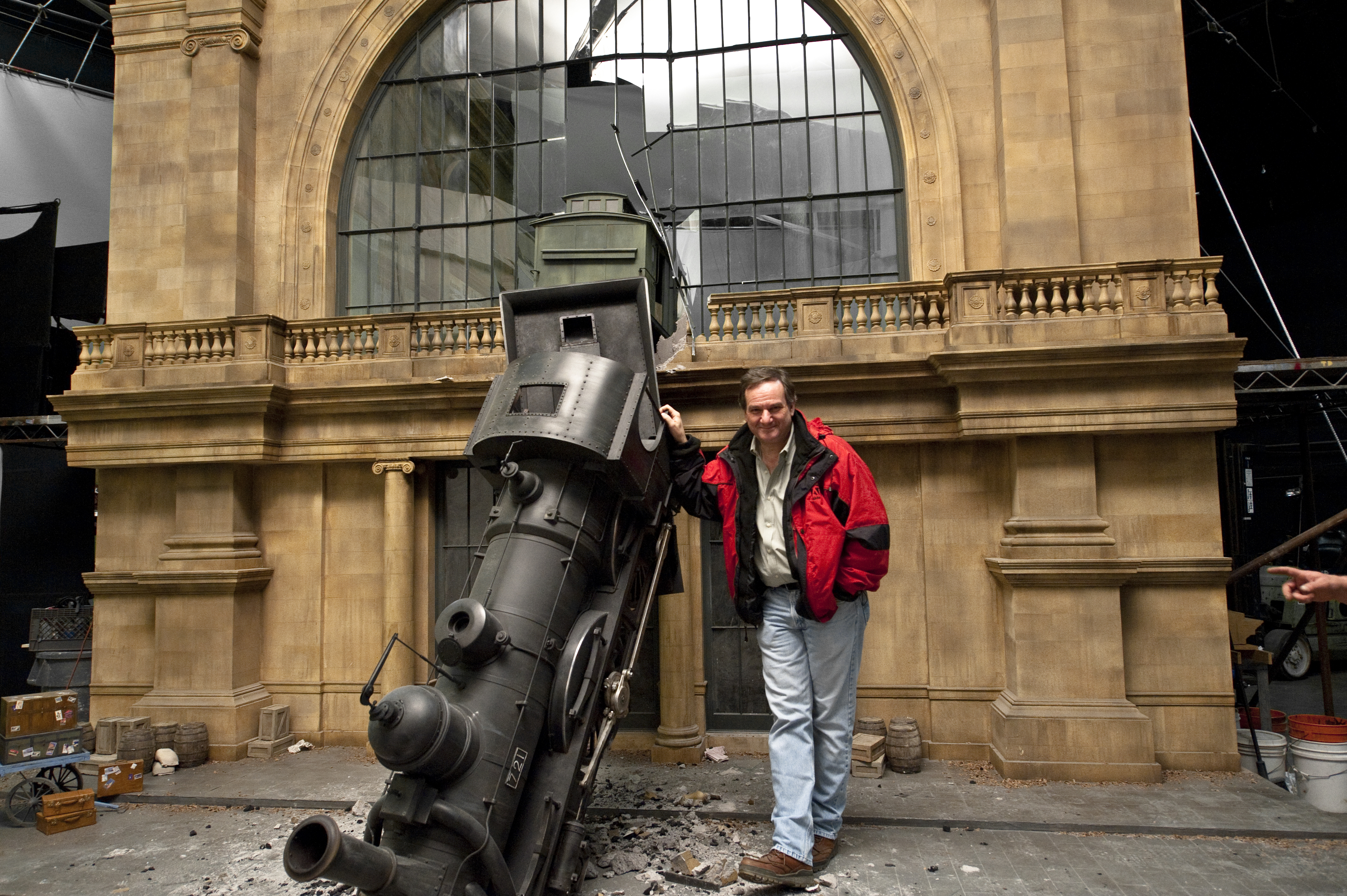 Rob Legato on the set of Hugo